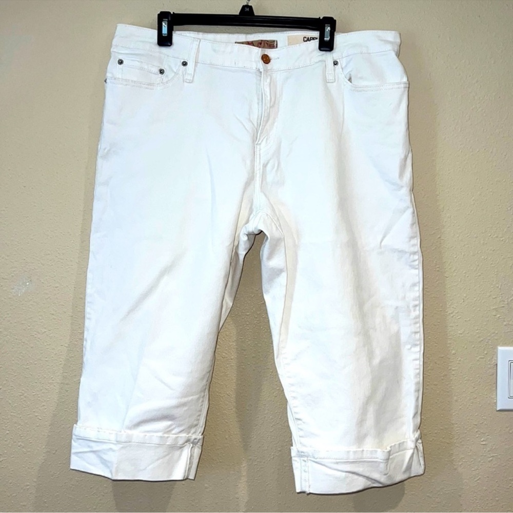 Levi’s 515 white denim capri jeans pants sz 20